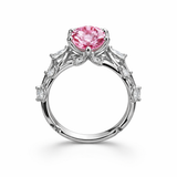 WOKE EXCLUSVE| Blossom, Pink Portugese cut 2 Carat Ring| 925 silver
