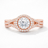 Round cut Lab Grown Diamond Ring in 9K/14K Gold | WOKE