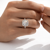 Round cut Lab Grown Diamond Ring in 9K/14K Gold | WOKE
