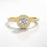 Round cut Lab Grown Diamond in 9K/14K Gold | WOKE