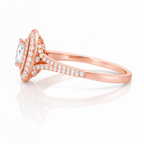 Oval and Round cut lab Grown Diamond Ring in 9K/14K Gold | WOKE