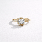 Round cut Lab Grown Diamond Ring in 9K/14K Gold | WOKE