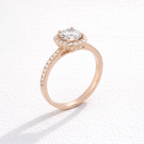 Round cut Lab Grown Diamond Ring in 9K/14K Gold | WOKE