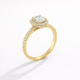 Round cut Lab Grown Diamond Ring in 9K/14K Gold | WOKE