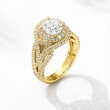 Round cut Lab Grown Diamond Ring in 9K/14K Gold | WOKE