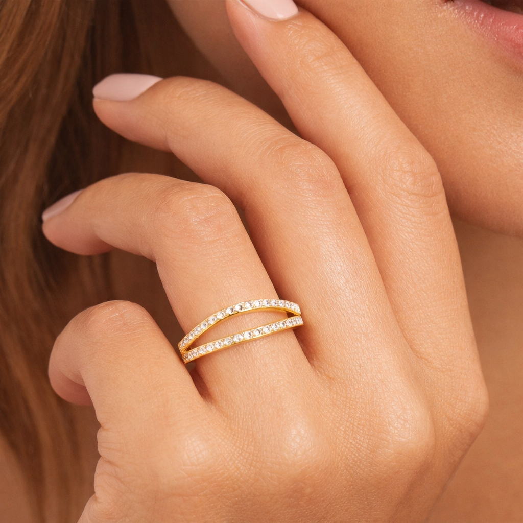 Round Lab Grown Diamond Ring in 9K/14K Gold |WOKE