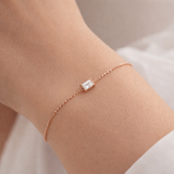 Radiant Cut Lab Grown Diamond Bracelet in 9K/14K Gold |WOKE