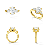 Oval cut Lab Grown Diamond Ring in 9K/14K Gold |WOKE