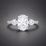 Oval cut Lab Grown Diamond Ring in 9K/14K Gold |WOKE