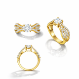 Round Cut Lab Grown Diamond Ring in 9K/14K Gold | WOKE