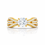 Round Cut Lab Grown Diamond Ring in 9K/14K Gold | WOKE