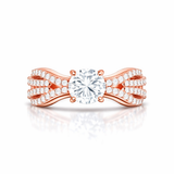 Round Cut Lab Grown Diamond Ring in 9K/14K Gold | WOKE