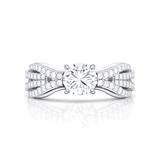 Round Cut Lab Grown Diamond Ring in 9K/14K Gold | WOKE