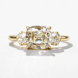 Antique 1.66 CT Cushion Old Mine Cut Vintage Style Moissanite Engagement Ring | WOKE
