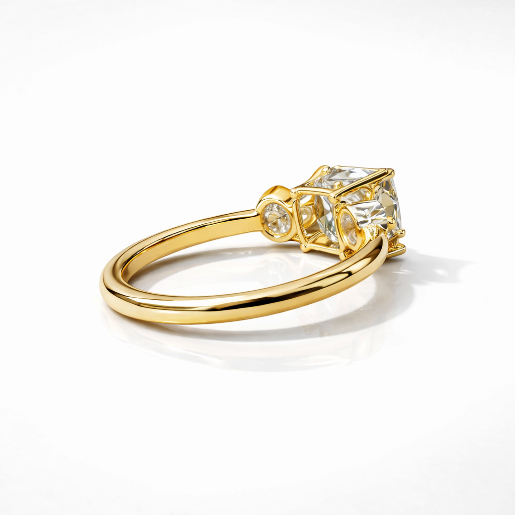 Antique 1.66 CT Cushion Old Mine Cut Vintage Style Moissanite Engagement Ring | WOKE