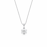 Portugese Cut Solitaire Moissanite  Pendant| WOKE