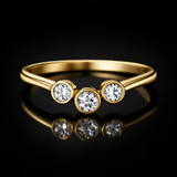 Round Lab Grown Diamond Ring in 9K/14K Gold | WOKE