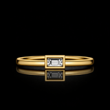 1 CT Emerald cut Lab Grown Diamond ring in 9K/14K Gold | WOKE