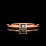 1 CT Emerald cut Lab Grown Diamond ring in 9K/14K Gold | WOKE