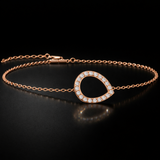 Round Lab Grown Diamond Bracelet in 9K/14K Gold | WOKE