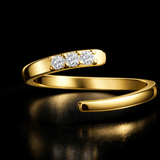 Round Lab Grown Diamond Ring in 9K/14K Gold |WOKE