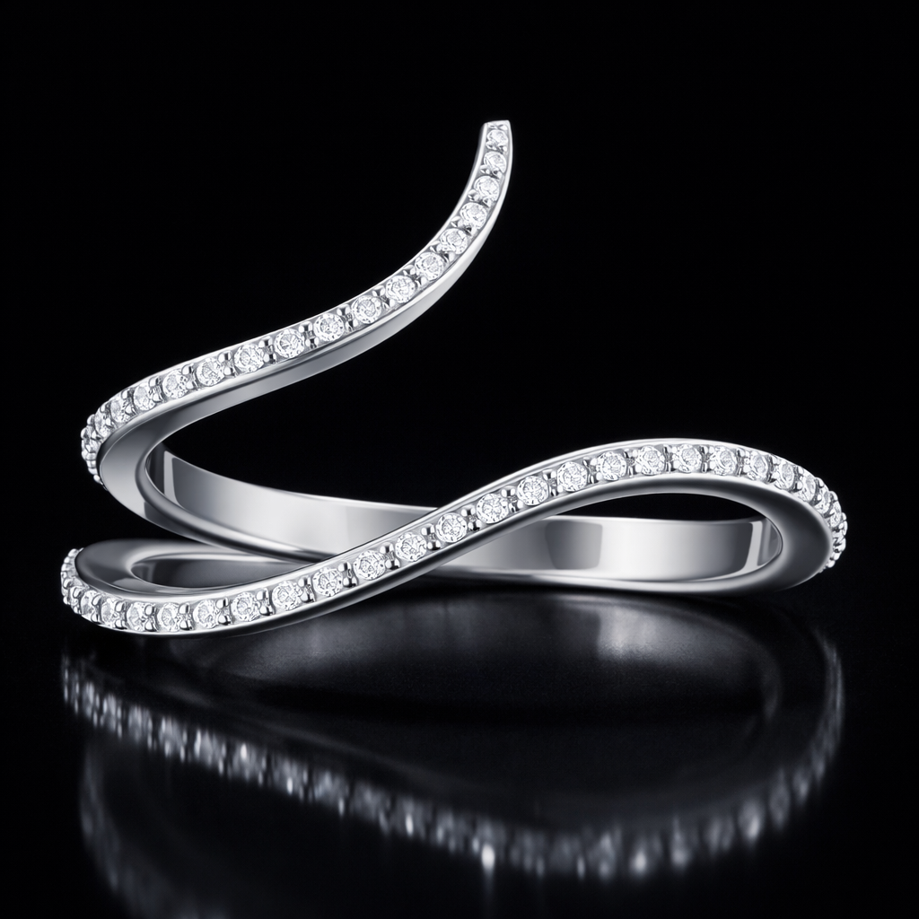 Round Cut Lab Grown Diamond Ring in 9K/14K Ring