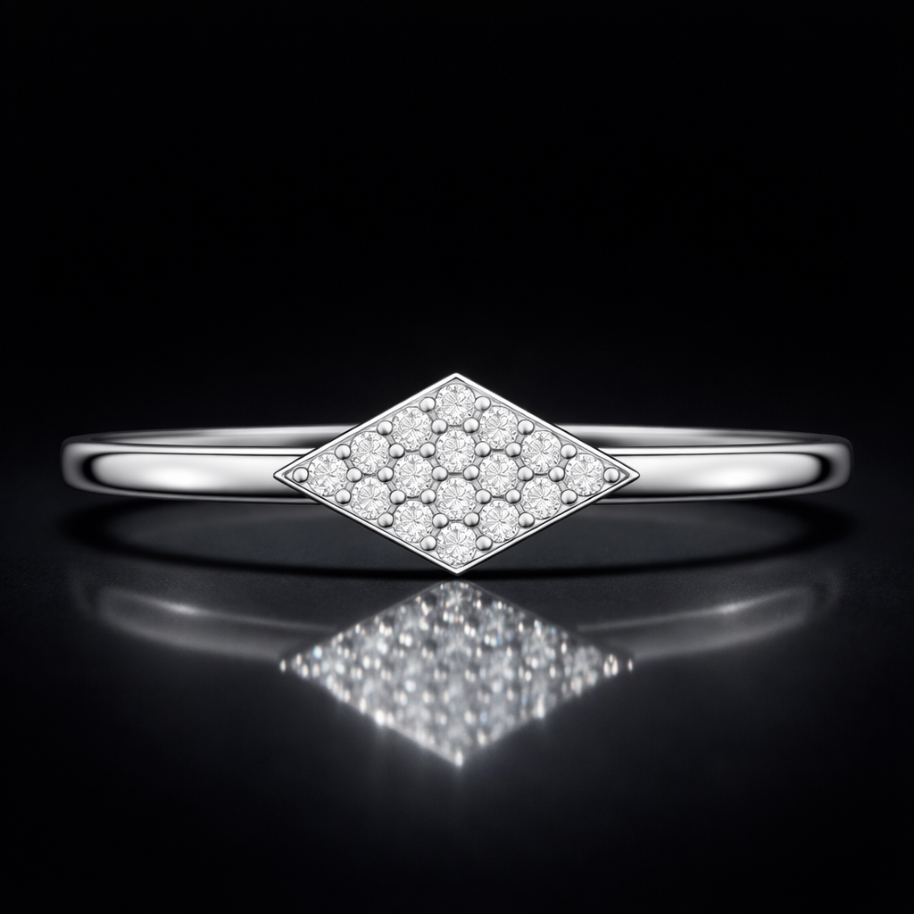 Round Cut Lab Grown Diamond Ring in 9K/14K Gold |WOKE