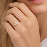 Round Cut Lab Grown Diamond Ring in 9K/14K Gold |WOKE