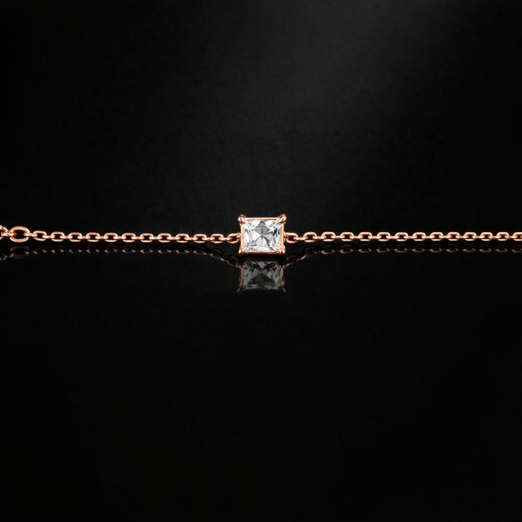 Radiant Cut Lab Grown Diamond Bracelet in 9K/14K Gold |WOKE
