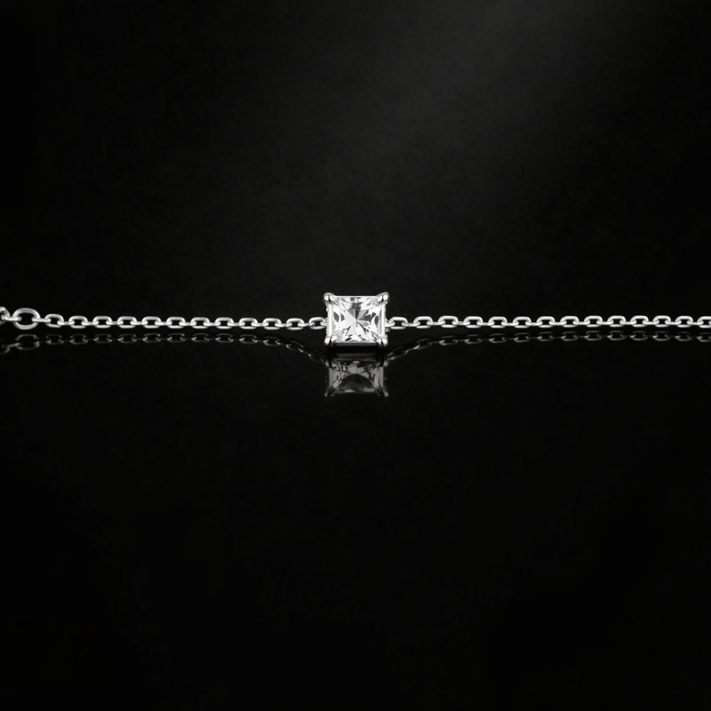 Radiant Cut Lab Grown Diamond Bracelet in 9K/14K Gold |WOKE
