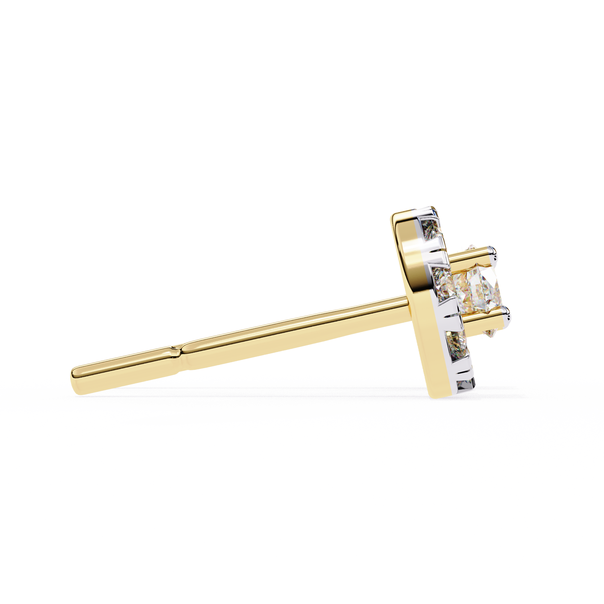 WOKE ™ Halo VVS-F Lab Grown Diamond Studs in 14/18k Gold