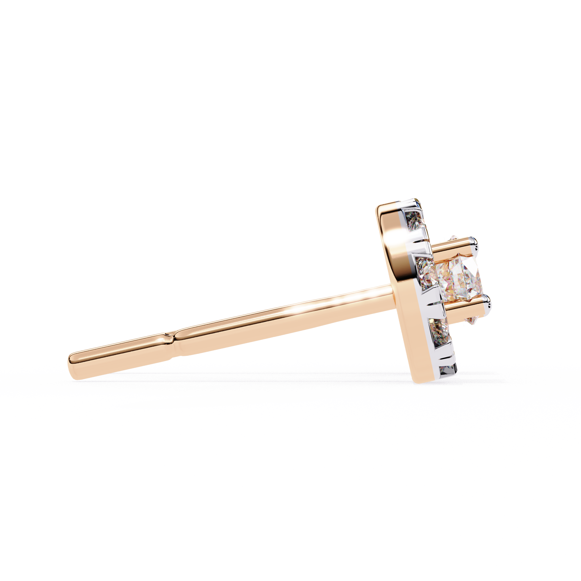 WOKE ™ Halo VVS-F Lab Grown Diamond Studs in 14/18k Gold