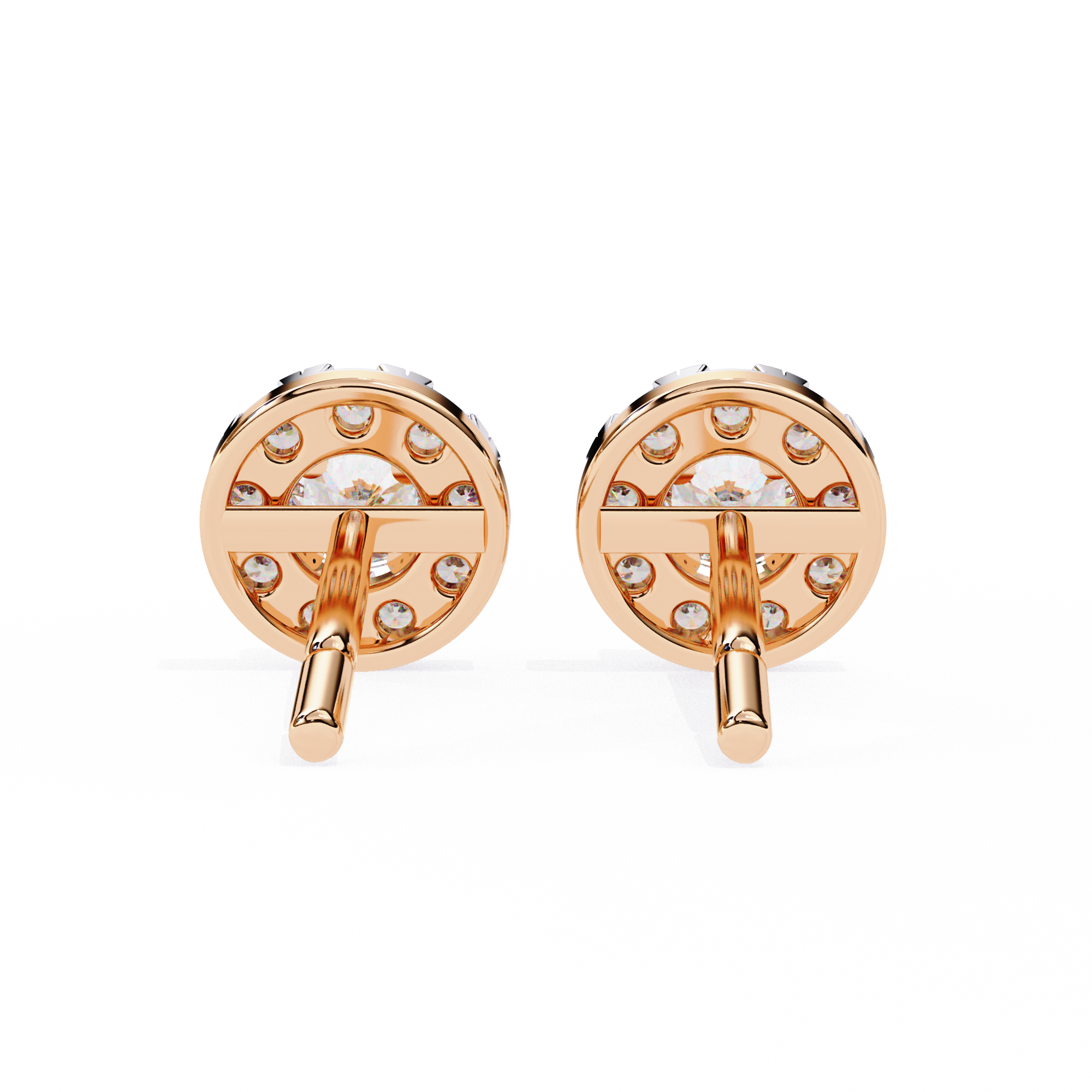 WOKE ™ Halo VVS-F Lab Grown Diamond Studs in 14/18k Gold