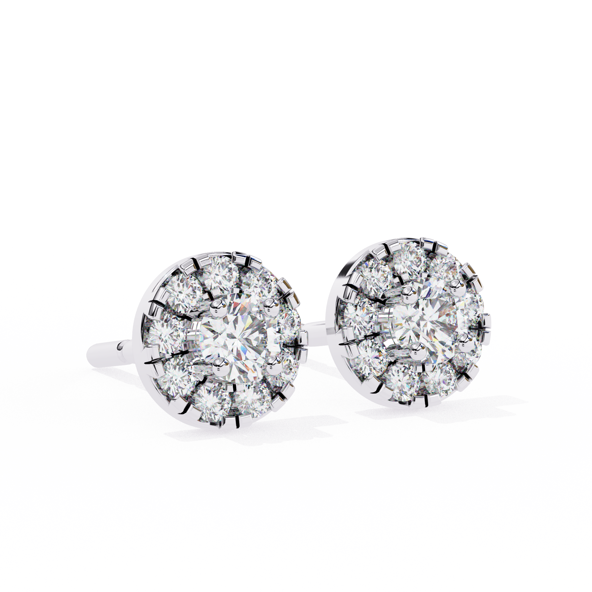 WOKE ™ Halo VVS-F Lab Grown Diamond Studs in 14/18k Gold