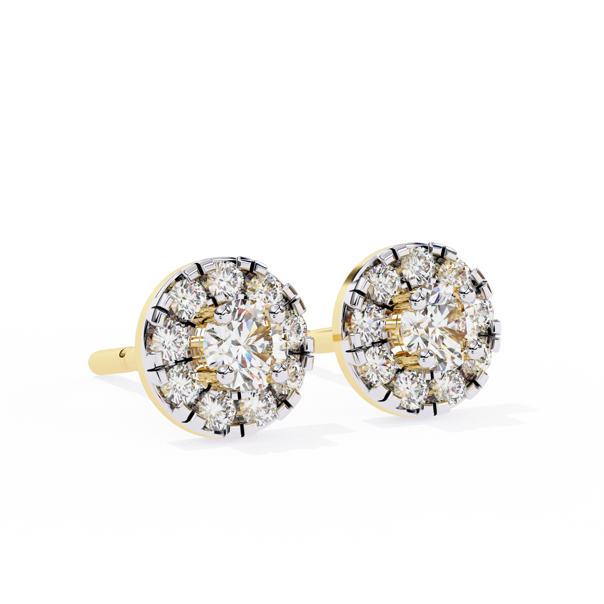 WOKE ™ Halo VVS-F Lab Grown Diamond Studs in 14/18k Gold