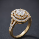 1.432 CT Oval Lab Grown Diamond Ring in 9K Gold/14K Gold |WOKE