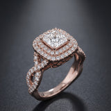 2 CT Princess Cut Lab Grown Diamond Ring in 9K Gold/14K Gold |WOKE
