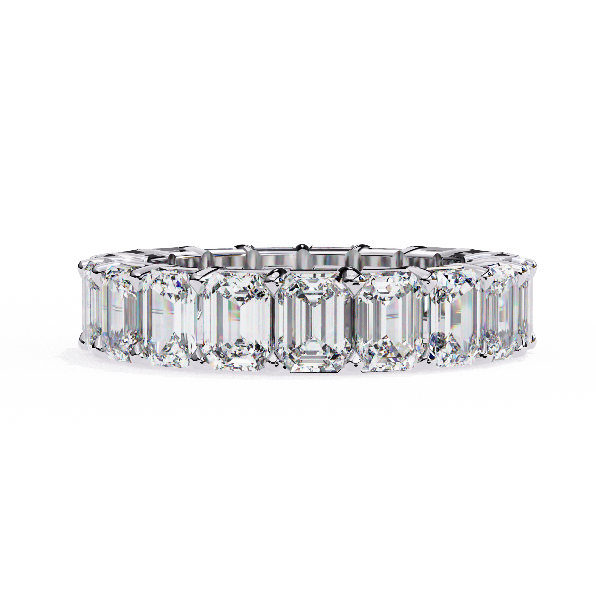 WOKE™ 4.75 carat emerald cut Lab grown diamond eternity in 14k gold