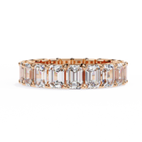 WOKE™ 4.75 carat emerald cut Lab grown diamond eternity in 14k gold