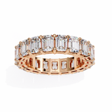 WOKE™ 4.75 carat emerald cut Lab grown diamond eternity in 14k gold