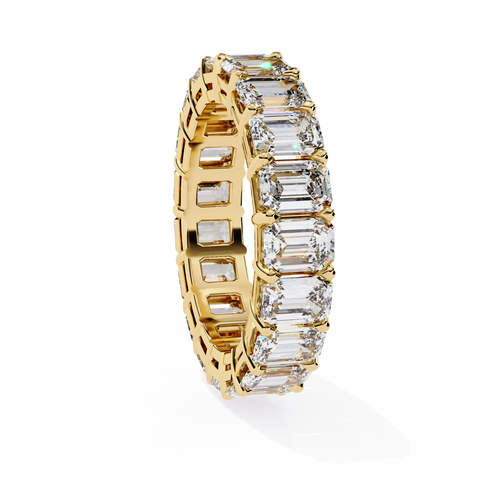WOKE™ 4.75 carat emerald cut Lab grown diamond eternity in 14k gold