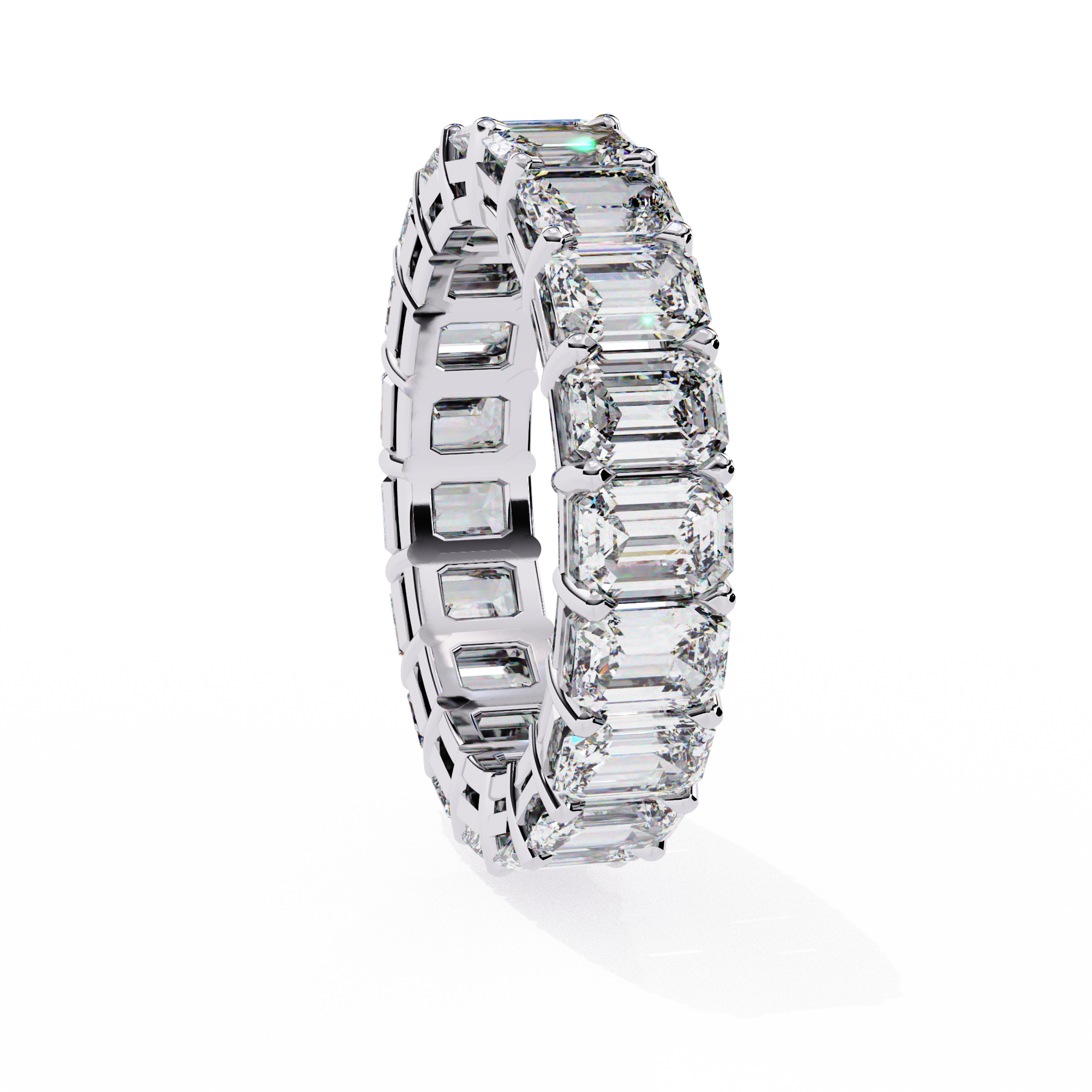 WOKE™ 4.75 carat emerald cut Lab grown diamond eternity in 14k gold
