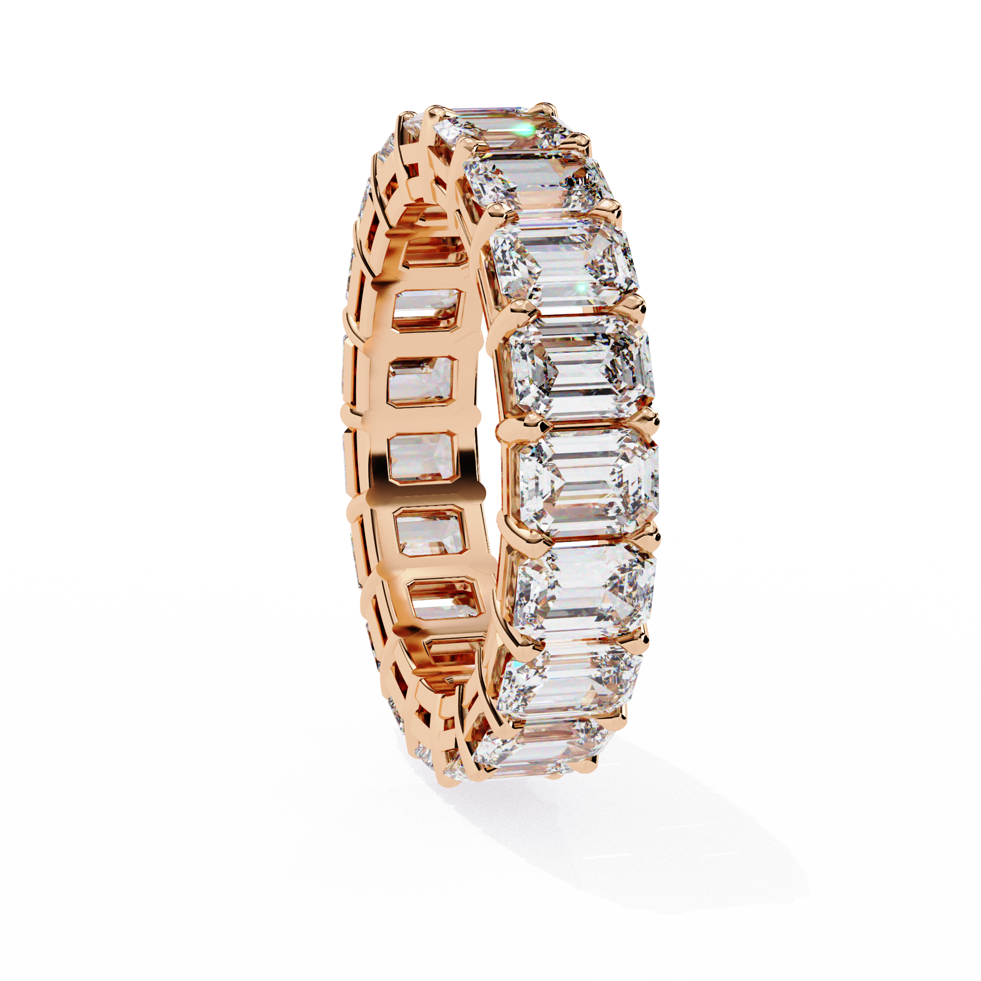 WOKE™ 4.75 carat emerald cut Lab grown diamond eternity in 14k gold