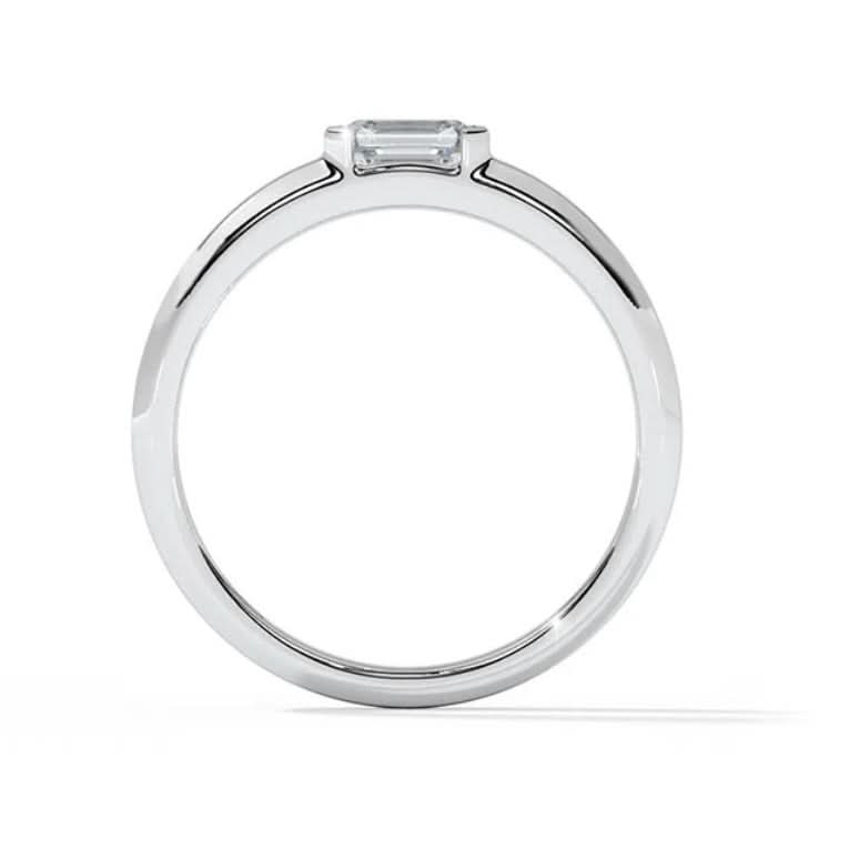 1 carat moissanite emerald cut ring for MEN | Moissanite ring in gold and  925 sterling silver| GRA certified moissanites