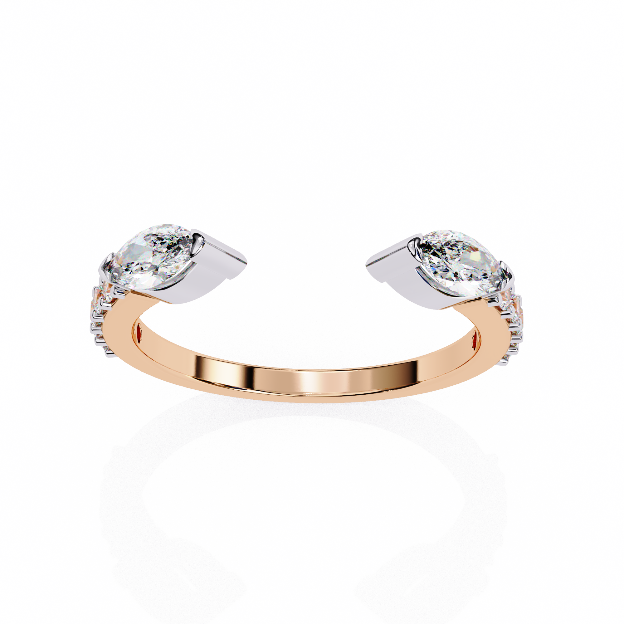 WOKE™ .75 carat Pear cut Lab grown diamond eternity in 14k gold