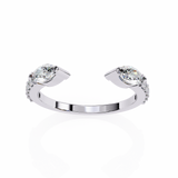 WOKE™ .75 carat Pear cut Lab grown diamond eternity in 14k gold