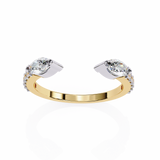 WOKE™ .75 carat Pear cut Lab grown diamond eternity in 14k gold