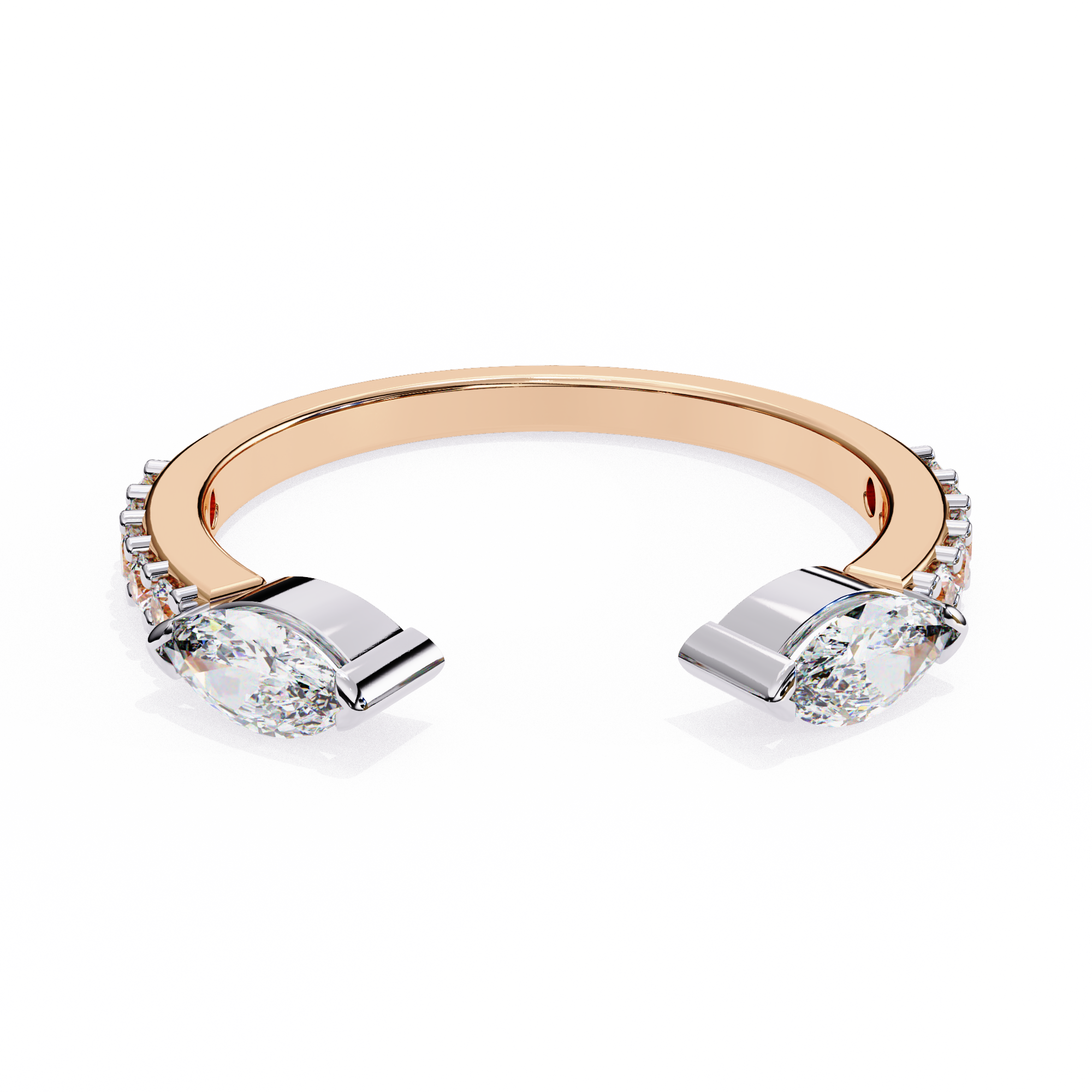 WOKE™ .75 carat Pear cut Lab grown diamond eternity in 14k gold