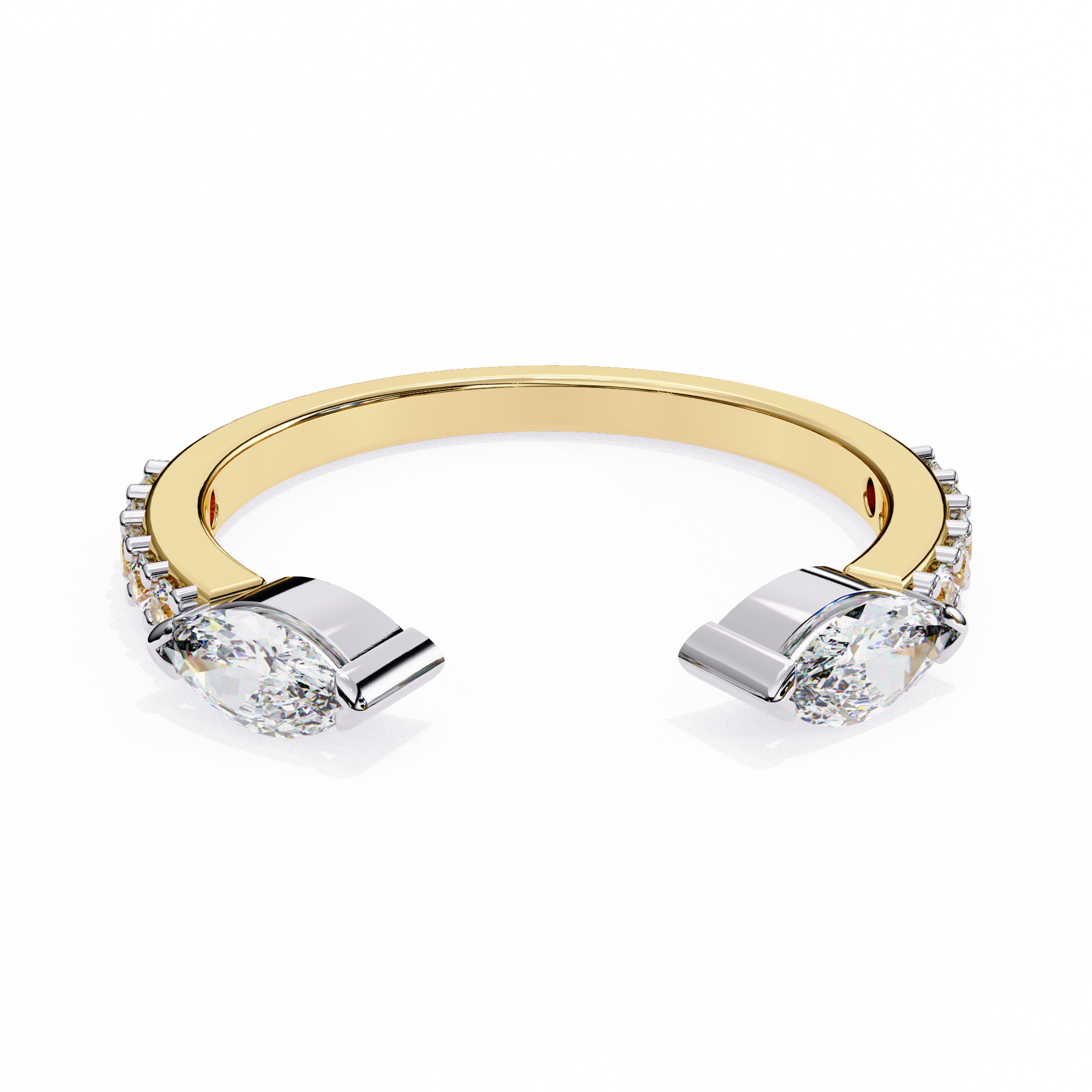 WOKE™ .75 carat Pear cut Lab grown diamond eternity in 14k gold