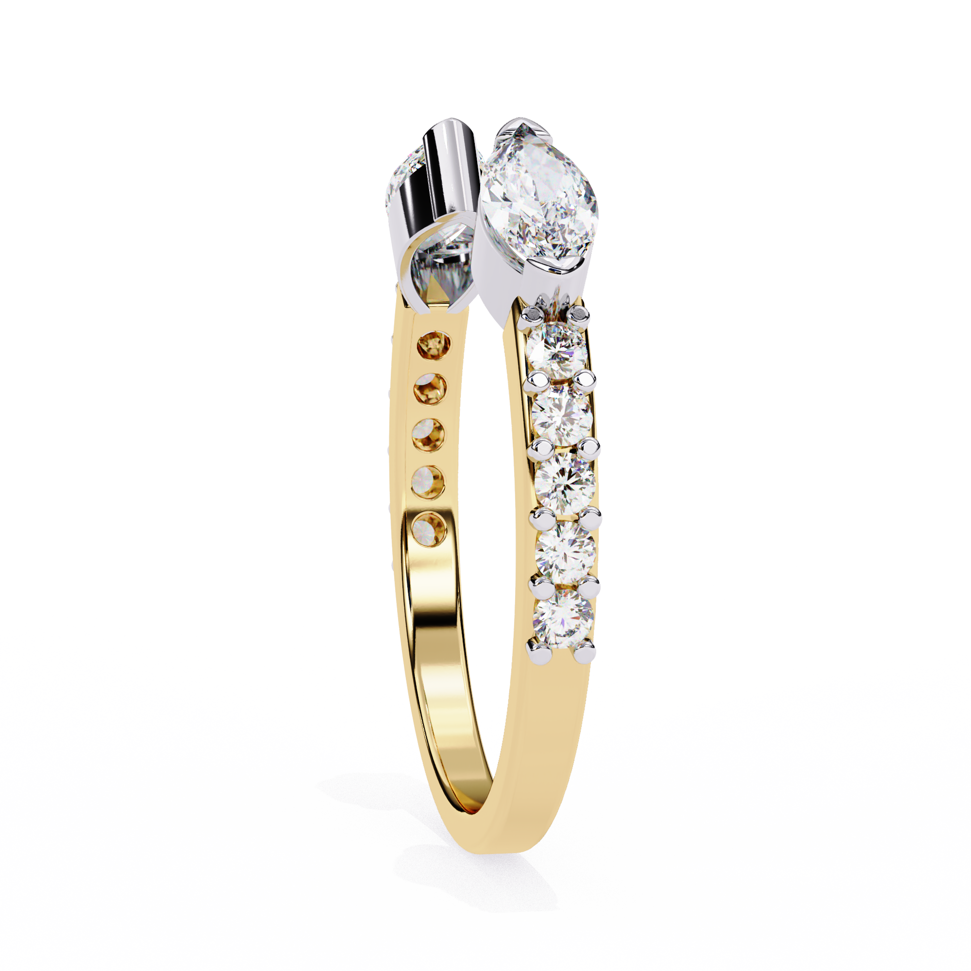 WOKE™ .75 carat Pear cut Lab grown diamond eternity in 14k gold